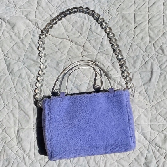Valfre Twin Truffle Lavender Sherpa Purse - Picture 3 of 3